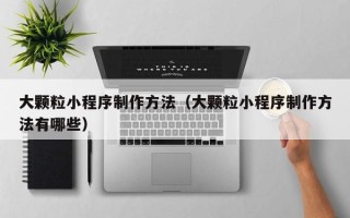 哈密大颗粒小程序制作方法（大颗粒小程序制作方法有哪些）
